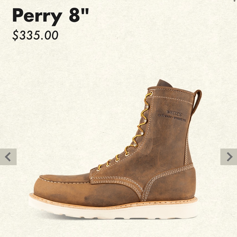 White's Boots - 8" PERRY MOC TOE